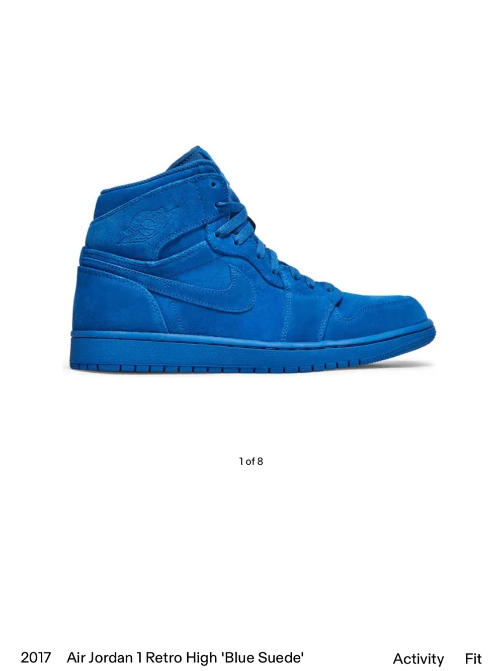 Jordan Air Jordan 1 Retro High 'Blue Suede' - Men's Blue Sneakers
